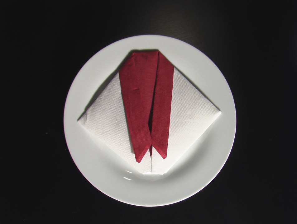 Pliage serviette smoking