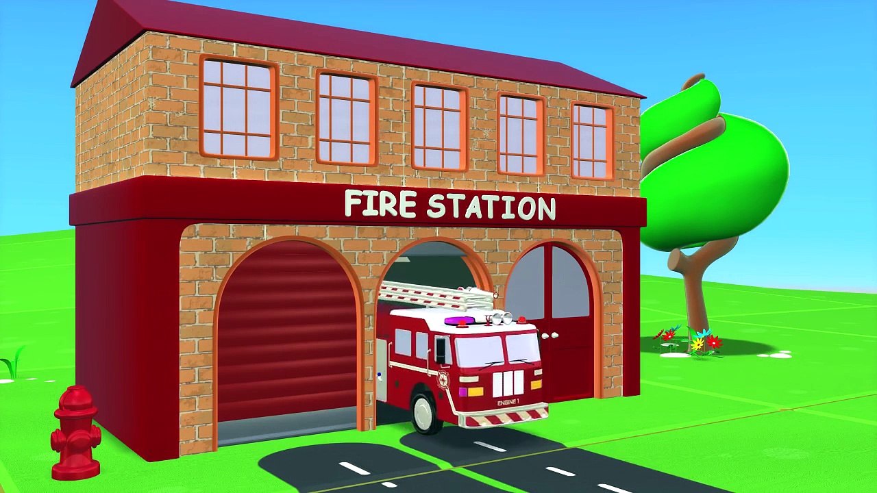 Мультфильмы 3D: Пожарная машина и красный автомобиль. Развивающие мультики Зим Зум