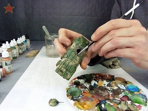 BTR80 Mise en peinture ép : 7 Détails et finitions (tuto modèle réduit)