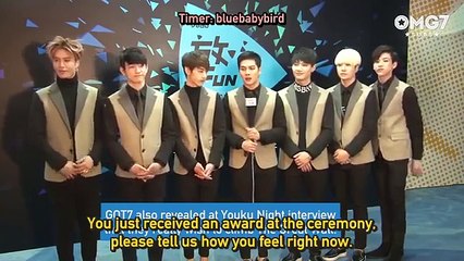 [ENG SUB] 150116 Youku Night 2014 Interview - GOT7
