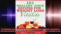 101 Healthy Juice Recipes for Weight Loss and Vitality Juicing for Extreme Health and