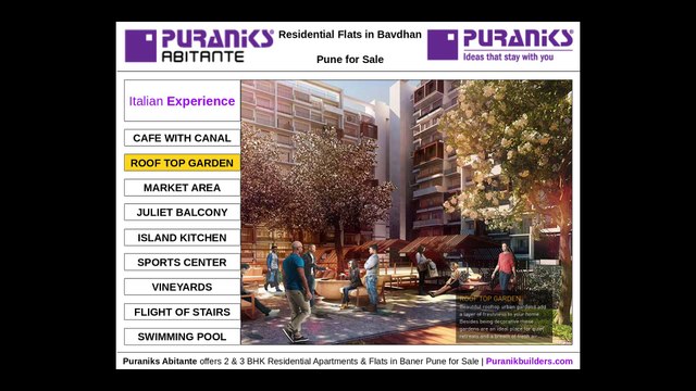 Puraniks Abitante offers Residential Apartments in Bavdhan Pune for Sale