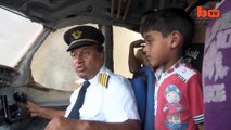 Guy in India gives Kids $1 Pretend Airplane Rides on a Defunct Airbus