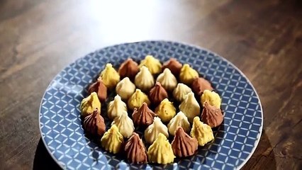 Mawa Modak - Basic, Kaju Kesar & Chocolate - Recipe by Archana - Easy Indian Sweet Dish In Marathi