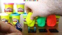 Play Doh Superhero Surprise Eggs The Avengers Iron Man Captain America Hulk Superman Power