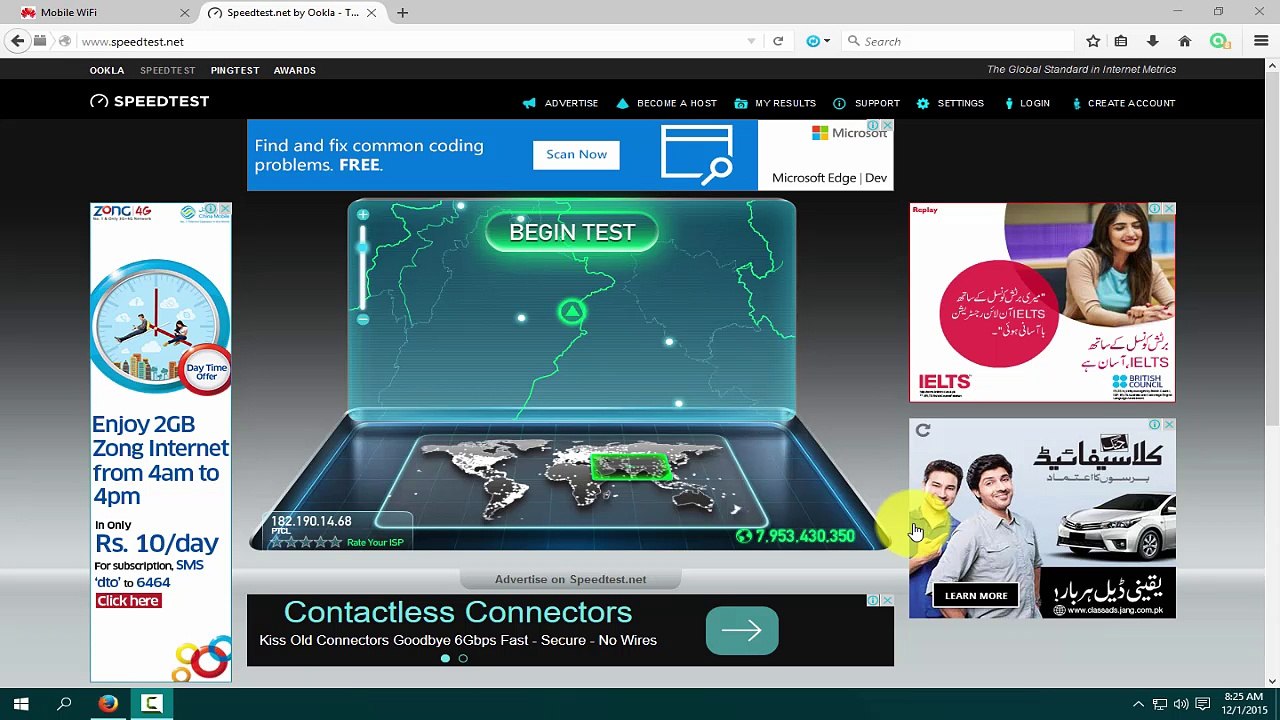 PTCL Charji Evo Wingle Admin's review and speed test in morning in Lahore
