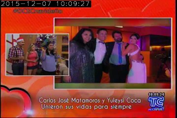 Carlos José Matamoros y Yuleysi Coca unieron sus vidas para siempre