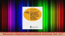 PDF Download  The Lorenz Equations Bifurcations Chaos and Strange Attractors Applied Mathematical Read Online