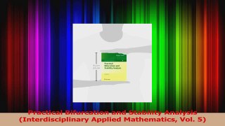 PDF Download  Practical Bifurcation and Stability Analysis Interdisciplinary Applied Mathematics Vol PDF Online