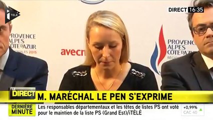 M-M. Le Pen : "Ce M. Estrosi est le même qui, en 1992, appelait à des alliances avec le FN pour sauver son siège"