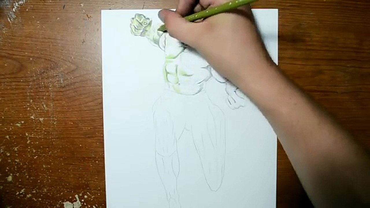 Drawing The Hulk in 3D - Cool Optical Illusion Trick Art