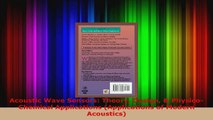 Read  Acoustic Wave Sensors Theory Design  PhysicoChemical Applications Applications of Ebook Free