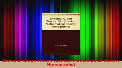 PDF Download  Extremal Graph Theory London Mathematical Society Monographs Read Full Ebook