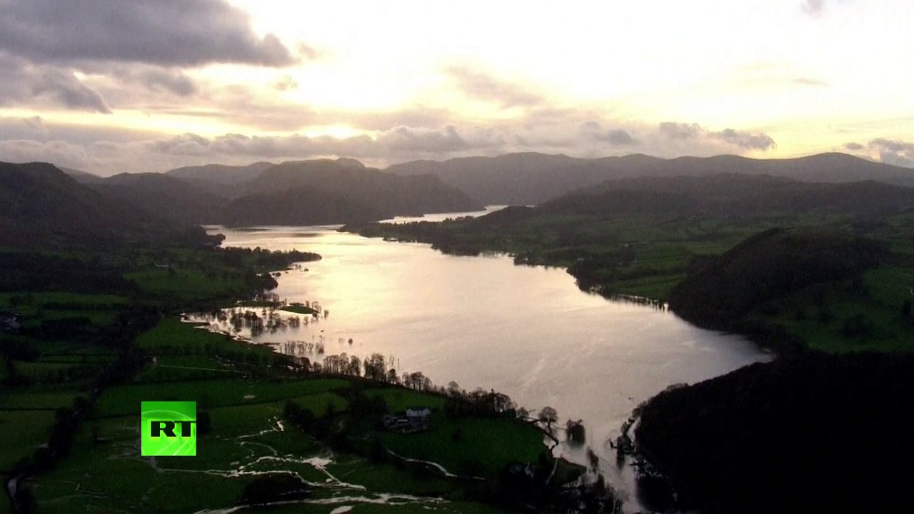 Les images aériennes des inondations au Royaume-Uni