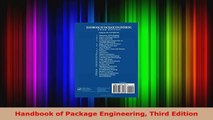 Read  Handbook of Package Engineering Third Edition EBooks Online
