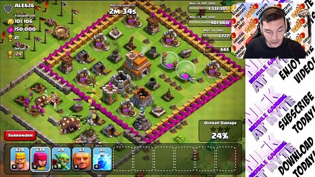Clash of Clans Town Hall 7 Farming Non Stop LOOT!