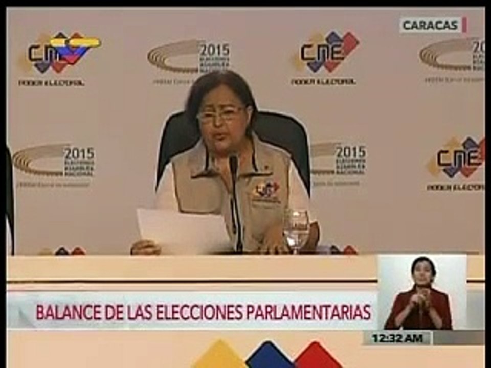 Así fue como Tibisay Lucena tartamudeo mientras entregaba los resultados electorales