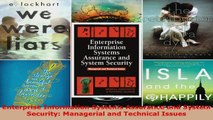 Read  Enterprise Information Systems Assurance and System Security Managerial and Technical PDF Free