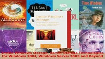 Read  Inside Windows Storage Server Storage Technologies for Windows 2000 Windows Server 2003 Ebook Free