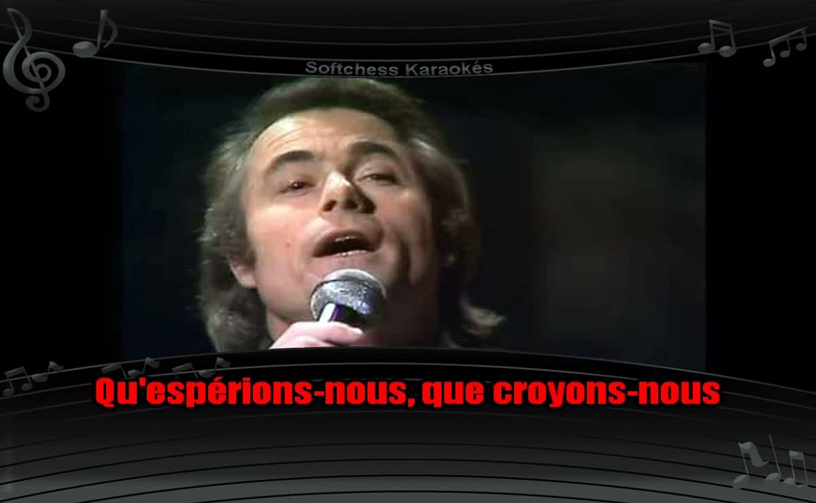 Alain Barrière - La terre tournera sans nous (karaoké réalisé par Softchess)