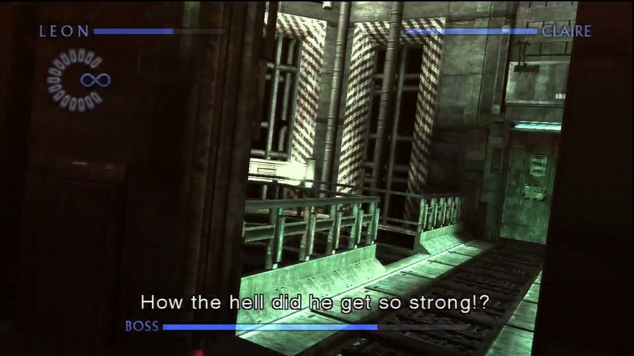RESIDENT EVIL THE DARKSIDE CHRONICLES HD (PS3) PART 11 - MEMORIES OF A LOST CITY BOSS #6