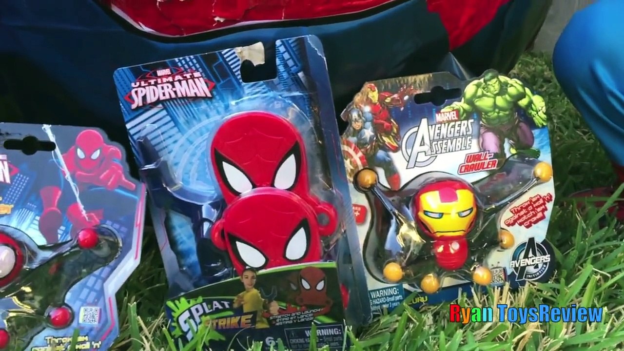 GIANT EGG SURPRISE OPENING SPIDERMAN Superheroes toys Spiderman vs Venom Kinder Egg Power