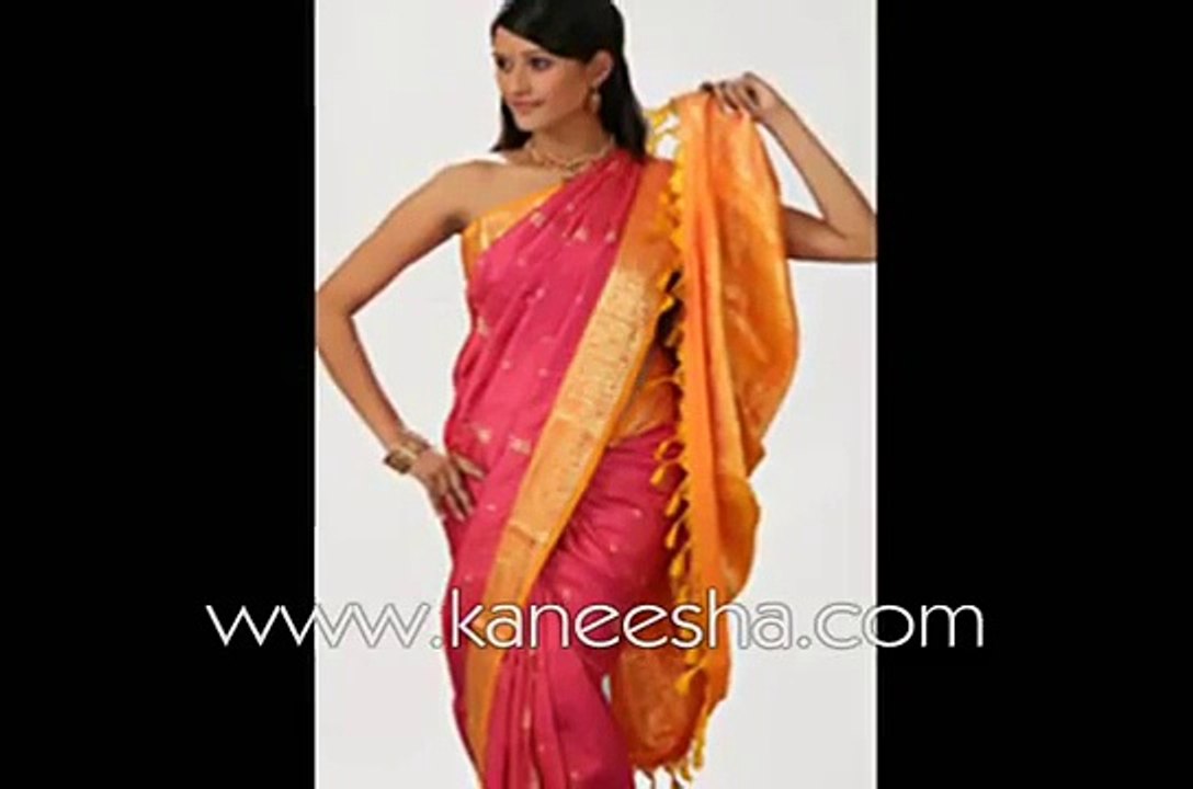 Zari Borders Silk Sarees, Indian Asian Traditional Saree