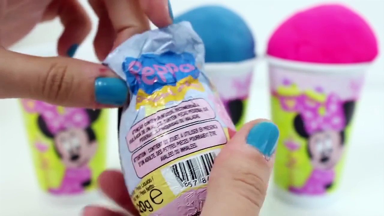 Minnie Mouse Ice Creams Minnie Mouse Play Doh Eggs Surprise Eggs Peppa Pig Masha and The B