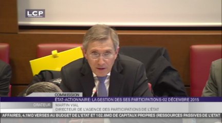 Travaux de l’Assemblée : Audition de Martin Vial, directeur général de l'Agence des participations de l'État.
