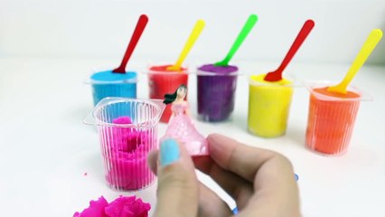 Play Doh Surprise Color Yogurt Cups Colored with Masha and The Bear Маша и Медведь Minnie