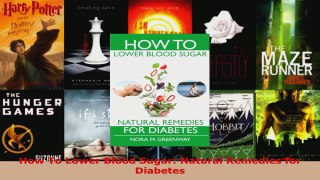 Read  How To Lower Blood Sugar Natural Remedies for Diabetes Ebook Free
