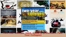 Read  Two Year Colleges 2003 Guide to Petersons TwoYear Colleges PDF Online