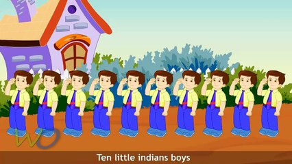 Ten Little Indians Numbers Rhyme | Ten Little Dinosaur Cartoon Nursery Rhyme | Cartoon Kid