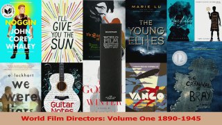 PDF Download  World Film Directors Volume One 18901945 Download Online