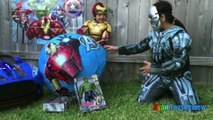 GIANT EGG SURPRISE OPENING AVENGERS Disney Marvel SuperHeroes Toys Iron Man vs Ultron Powe