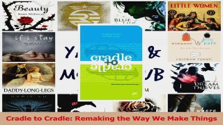 Read  Cradle to Cradle Remaking the Way We Make Things PDF Free