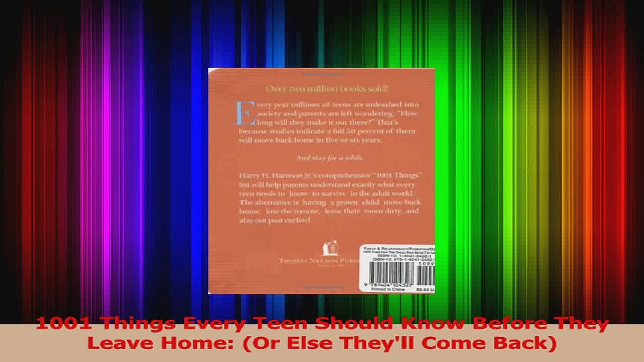 1001 Things Every Teen Should Know Before They Leave Home Or Else Theyll Come Back Download