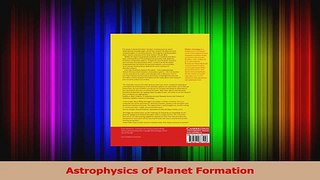 PDF Download  Astrophysics of Planet Formation Read Online