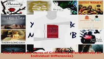 Read  The Causes and Cures of Criminality Perspectives on Individual Differences Ebook Free
