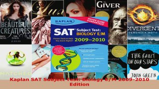 Download  Kaplan SAT Subject Test Biology EM 20092010 Edition PDF Free