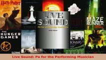 Download  Live Sound Pa for the Performing Musician EBooks Online