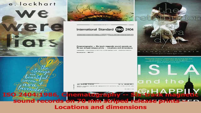PDF Download ISO 24041986 Cinematography Sixtrack magnetic sound records on 70 mm striped release PDF Online