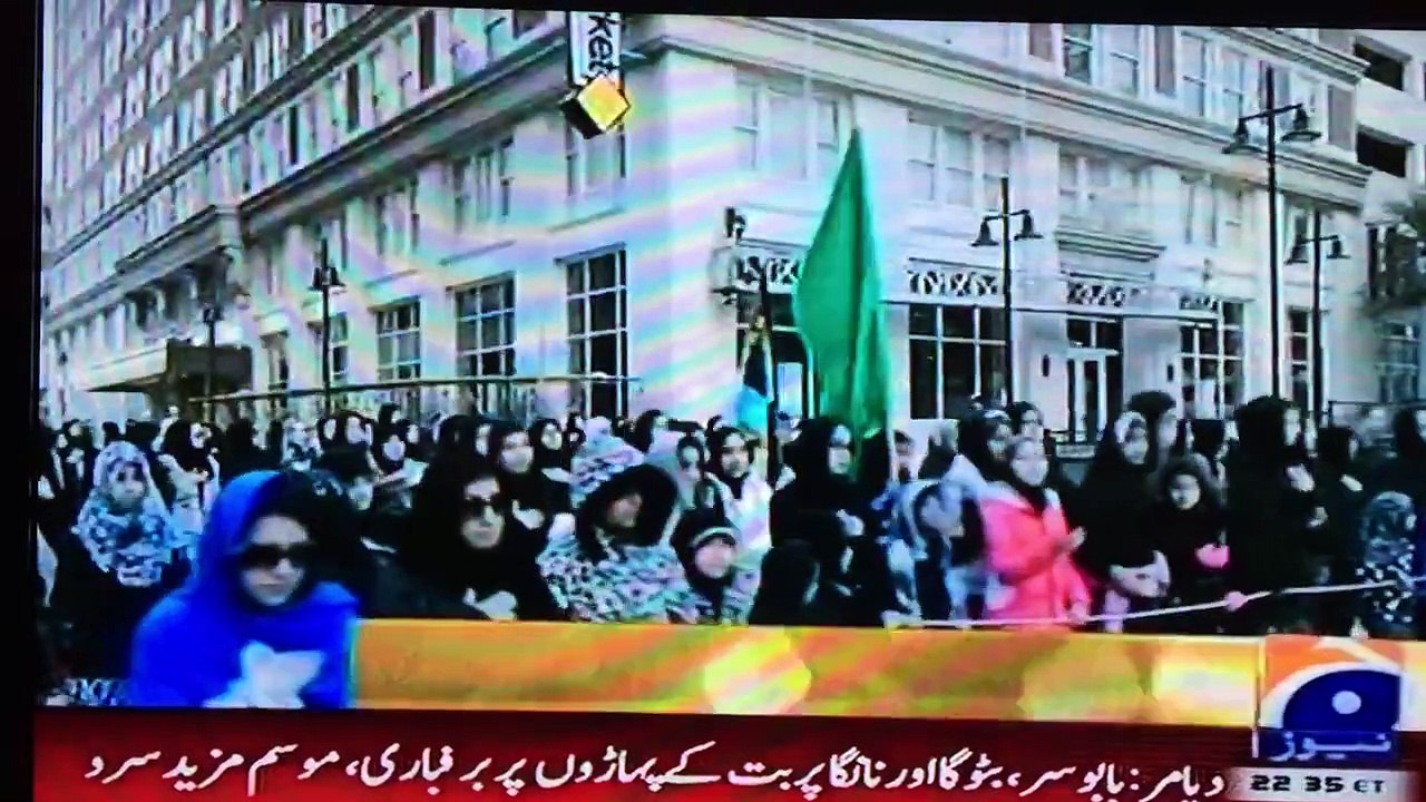 Chalam imam husain jaloos at dallas raja zahid Khanzada Geo news texas