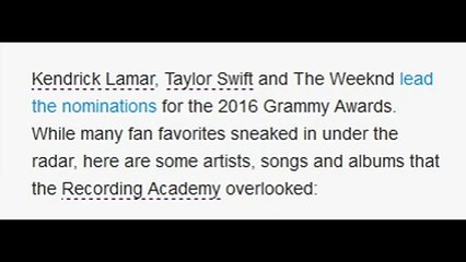 16 snubs, spriurses of the 2016 Grammy nominations