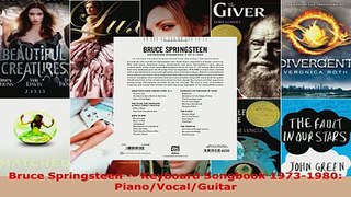 Read  Bruce Springsteen  Keyboard Songbook 19731980 PianoVocalGuitar EBooks Online