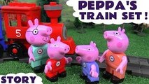 Peppa Pig Toy Train Construction Set Play Doh Duplo Thomas and Friends Toys Juguetes de Pe