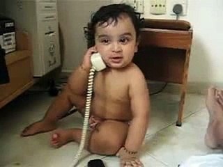 Indian Cute Baby Talking On Phone [Funny Videos 2014]