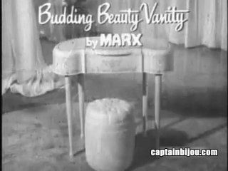 1964 MARX BUDDING BEAUTY VANITY SET TOY COMMERCIAL