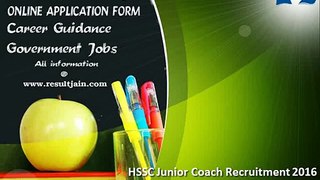 HSSC Junior Coach Recruitment 2016