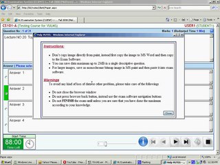 VU Exam Software Demo Virtual University